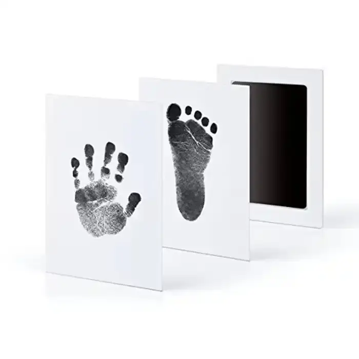 Hot Sale Clean Neugeborene Baby Handabdruck und Fußabdruck Pet Paw Print Kit Inkless Infant Hand-und Fuß stempel (Schwarz)