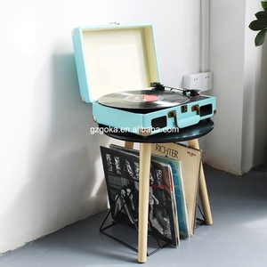 Mejor precio Reproductor de discos de vinilo 3 velocidades Belt-Drive Gramophone Maleta portátil Tocadiscos - Product Image 4