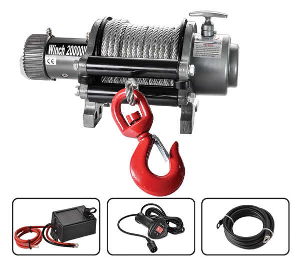 20000 LBS DC 12V 24V Heavy Duty Electric Winch