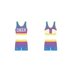 Ucuz fabrika özelleştirilmiş Cheer tasarım üniforma süblimasyon kız sutyen şort - Product Image 4