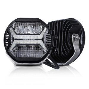 E-mark 42W <strong>12V</strong> 24V Wind Tunnel Heavy Duty Driving Lamp 5.75&quot; Round <strong>LED</strong> Headlamp for Pickup SUV ATV UTV 4x4 Replacement Spotlight - Product Image 2