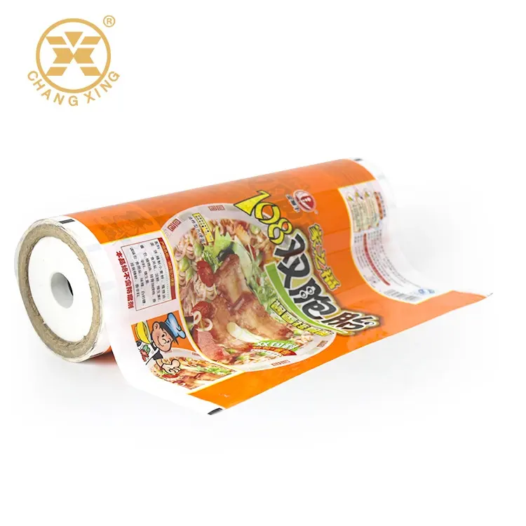 Flexibele Aangepaste Lage Temperatuur Warmte Afsluitbare Food Grade Plastic Opp + Mopp Verpakking Film Roll Voor Instant Noodle