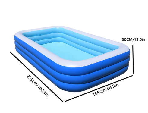 2.6-meter three-layer blue and white flat bottom