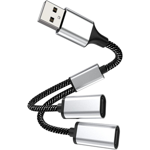 Adaptador USB macho a doble tipo C hembra con extensión de Cable de entrada de auriculares PD para Xbox One Series PS4PS5 Laptop USB C Hub Output - Product Image 1