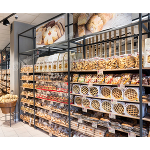 <span class=keywords><strong>Sweetmeats</strong></span> cửa hàng hiển thị đứng bằng gỗ bánh mì <span class=keywords><strong>Rack</strong></span> hiển thị cho siêu thị sử dụng - Product Image 1