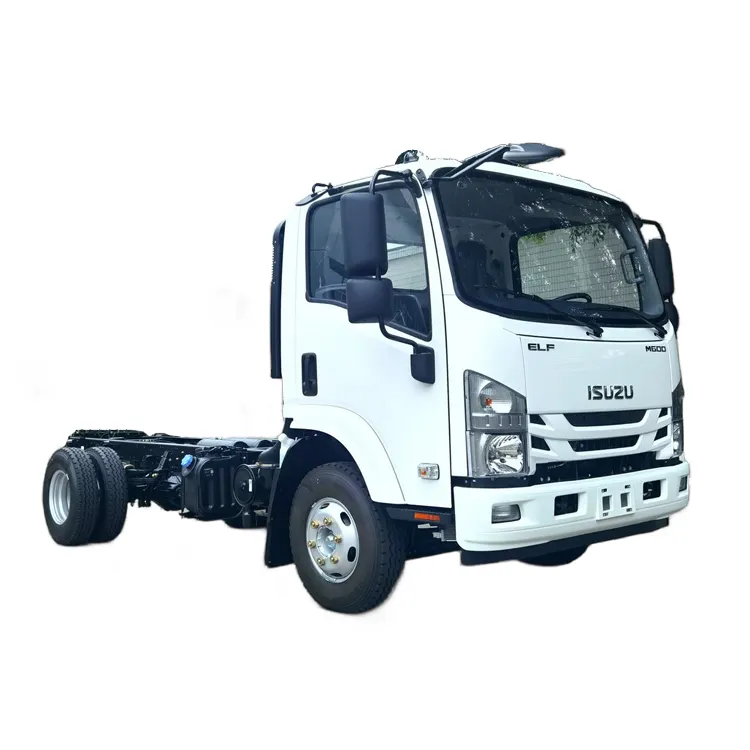 Isuzu Elf M600 Vrachtwagens 5 Ton 4X2 Mini Cargo Gebruikte Camera Elektrische Euro 5 Met Box 6 Wheeler Truck Manual Euro 2