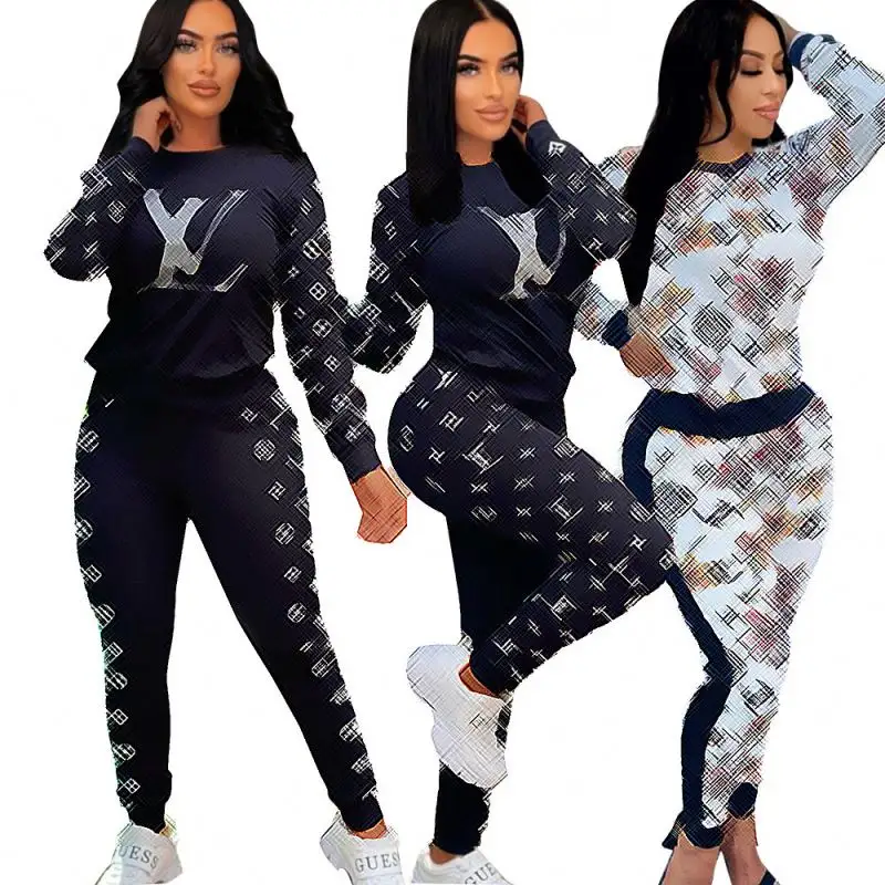 new clothes Fall Cotton two piece set new winter women clothes Casual sports suit designer 2 piece set for women