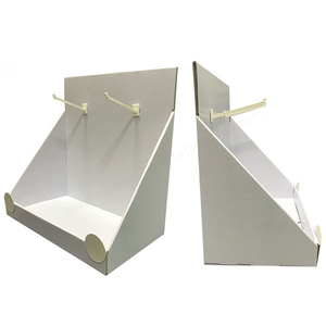Customized Modern Style Foldable Cardboard Countertop <strong>Display</strong> <strong>with</strong> Peg <strong>Hook</strong> Corrugated <strong>Paper</strong> Tabletop <strong>Display</strong> - Product Image 1