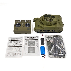 Coolbank 1/16 RC tankı abd M5 Stuart M8 Scott savaş araç ışığı <span class=keywords><strong>W</strong></span>/duman taret rotasyon 360 ° oyuncaklar uzaktan kumandalı Tank yetişkinler