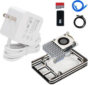 <strong>Raspberry</strong> <strong>Pi</strong> 5 Official Power Supply and Official Protective <strong>Case</strong> or Active Cooling Fan Kit with Mirrored Memory Card Network - Product Image 1