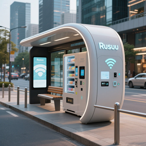 Su misura modulare prefabbricata Rta Bus Stop zincato telaio solare Display digitale soluzione di trasporto pubblico pensilina Smart Bus - Product Image 5