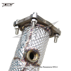 Porsche Panamera 970.2 3.0T/4.8L/4.8T 2014-2016 için özel Turbo iniş borusu isı kalkanı ile borular spor başlık düz - Product Image 6