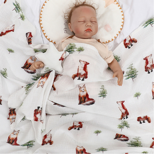 Bebek tülbent kundak bezi Set yenidoğan banyo duş hediye çocuklar yorgan hediye seti bebek diş kaşıyıcı güvenlik örtüsü Set - Product Image 2