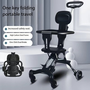 รถเข็นสำหรับเด็กทารกแบบอเนกประสงค์สำหรับเด็กอายุ3ขวบ (สีดำ) - Product Image 4