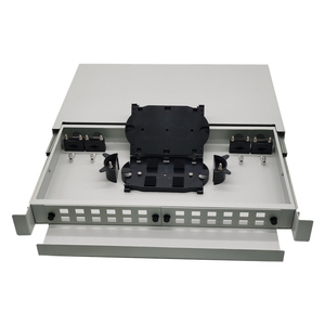 FONGKO 19 pulgadas Red Gabinete Tipo de montaje 24 Core ODF SlidingTerminal Box Patch Panel 24 Fibras Caja de distribución óptica - Product Image 2