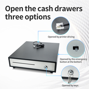 Xincode bán lẻ tiền mặt ngăn kéo hệ thống POS 4 Bill 5 đồng tiền bán lẻ truy cập thép tiền mặt ngăn kéo cho tiền mặt đăng ký với GT-C330G khóa - Product Image 2