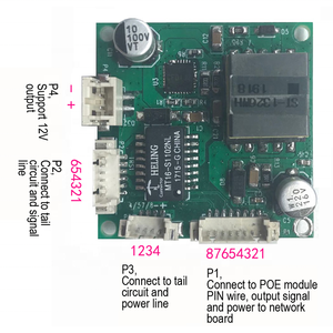 IEEE802.3at 12V2A <strong>output</strong> 24W High Power Supply 48V to 12V PoE Module board for Security CCTV Network IP <strong>Cameras</strong> POE module PCBA - Product Image 4