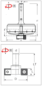 Mặt đất Shank Vuông cắt Router bit cung cấp theo yêu cầu Hw CNC multiprofile Bảng điều chỉnh Raiser Router bit được sử dụng trên CNC - Product Image 5