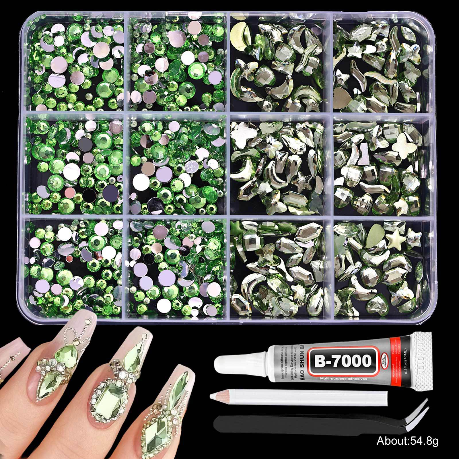 Colle à stylo pince à épiler verte à 12 grilles