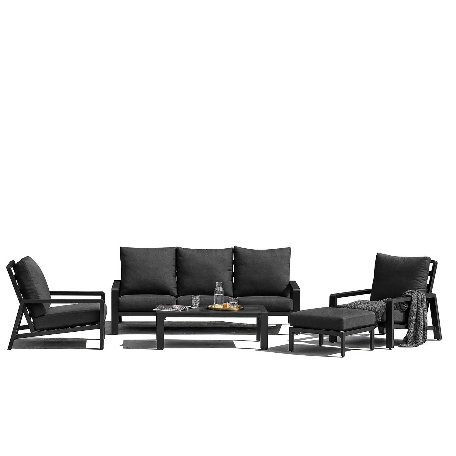 Đồ Nội Thất Phổ Biến Nhất Vườn Ngoài Trời Ghế Sofa 5 Mảnh Đặt Cho Hiên Và Vườn