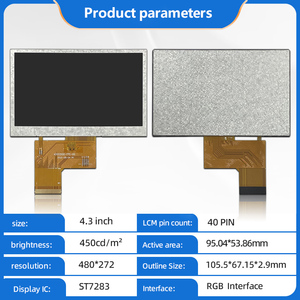 4.3 TFT-LCD-Anzeige modul Anpassbarer Touchscreen 480x272 TFT-LCD-Display - Product Image 2