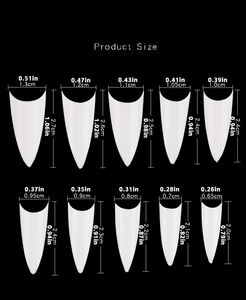 Toptan fabrika üst satıcı tam kapak parmak çivi ultra-ince temizle sivri kore etiket uzun Stiletto sivri Abs Nail İpuçları - Product Image 6