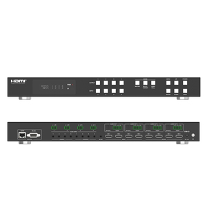Matriz HDMI sin costuras 4x4 4K @ 60Hz 4:4:4 con controlador de pared de video 2x2 y control IP multiviewr