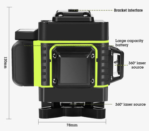 16ラインレーザーレベルグリーンセルフレベリング360クロスラインレーザーレベル - Product Image 4