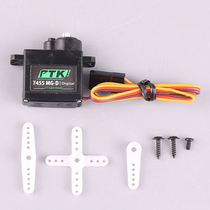 PTK 7455 MG-D Micro Servo 12g servo digitale ad alta velocità e grande torsione con denti in metallo (dimensioni 9g) modello ad ala fissa - Product Image 4