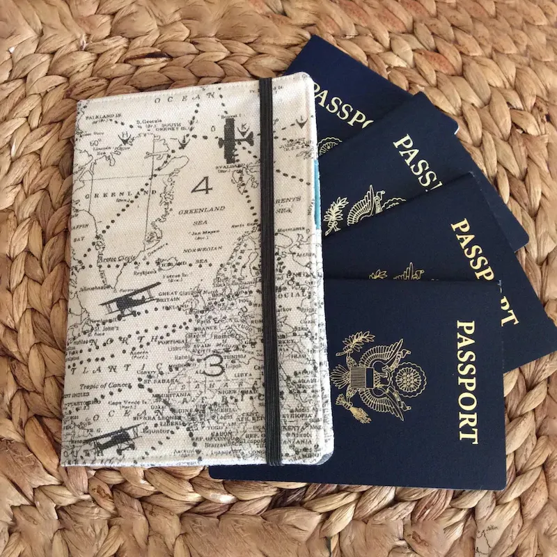 2022 신제품 맞춤형 대형 가족 세계지도 국제 여행 여권 홀더, 4, 6, 8 여권 지갑