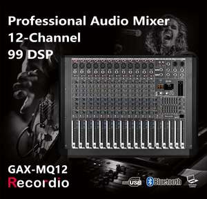 GAX-MQ16 yeni MQ serisi mikser profesyonel 8-channel sahne mikser 800W * 2 99 DSP 7 segment ekolayzır güç amplifikatörü karıştırıcı - Product Image 5