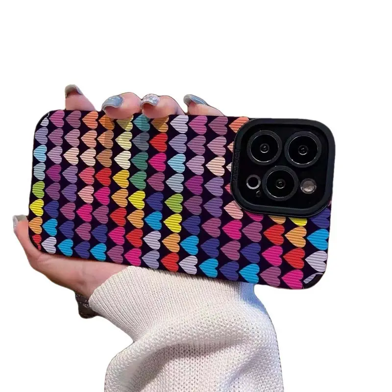 फैशन रंगीन प्यार करने वाले दिल की छपाई pptpu shokwife मोबाइल फोन बैक कवर केस 6 7 8 प्लस x x x x
