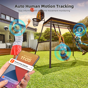 2.4G & 5Ghz wi-fi 5MP IP摄像机PTZ圆顶摄像机，用于房屋安全IP66智能位置巡逻双向音频运动自动跟踪 - Product Image 5
