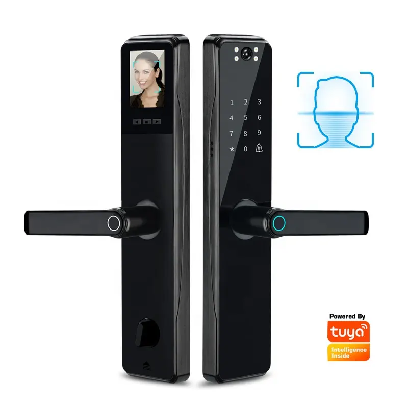 Tuya — serrure de porte intelligente à empreintes digitales, dispositif de sécurité numérique, avec appareil photo