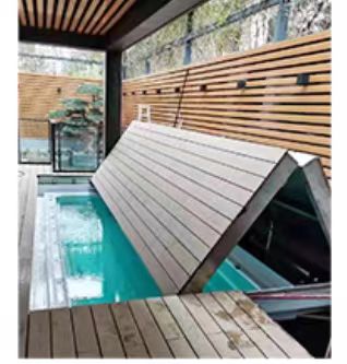 Cubierta plegable de la piscina