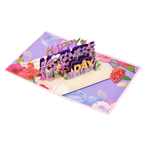 Özelleştirilmiş 3D Pop-up mutlu anneler günü tebrik kartı ofset baskı ve zarflar ile yaratıcı tatil kartı hediye - Product Image 2