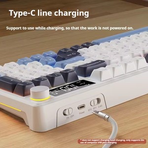 Custom OEM Dual Mode Mechanical Rechargeable Silent Office Universal Wireless Gaming <strong>Keyboard</strong> and <strong>Mouse</strong> Set for Laptops - Product Image 3