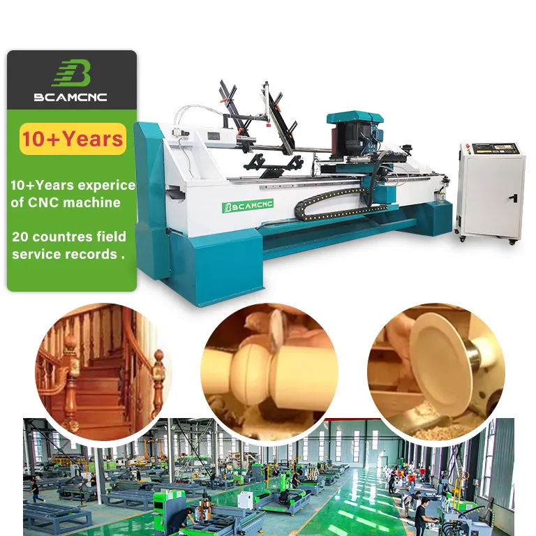 BCAMCNC-torno para torneado de madera, máquina cnc automática, cortador de madera