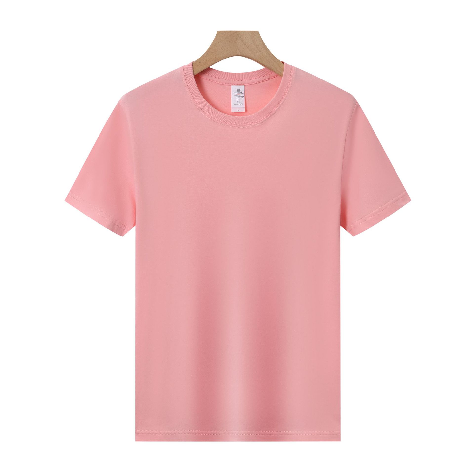 Pink-180g pure cotton t-shirt