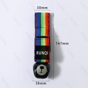 Customizable Bear Bells Adorned with Vibrant <strong>Rainbow</strong> Webbing Your <strong>Go</strong> to for Wilderness Protection Bell - Product Image 6