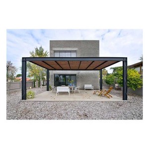 Outdoor Garden Pergolas Aluminum and <strong>PVC</strong> Pergola, Gazebo and <strong>Arbors</strong> Motorized Automatize Bioclimatic Solar Pergola Roof - Product Image 4
