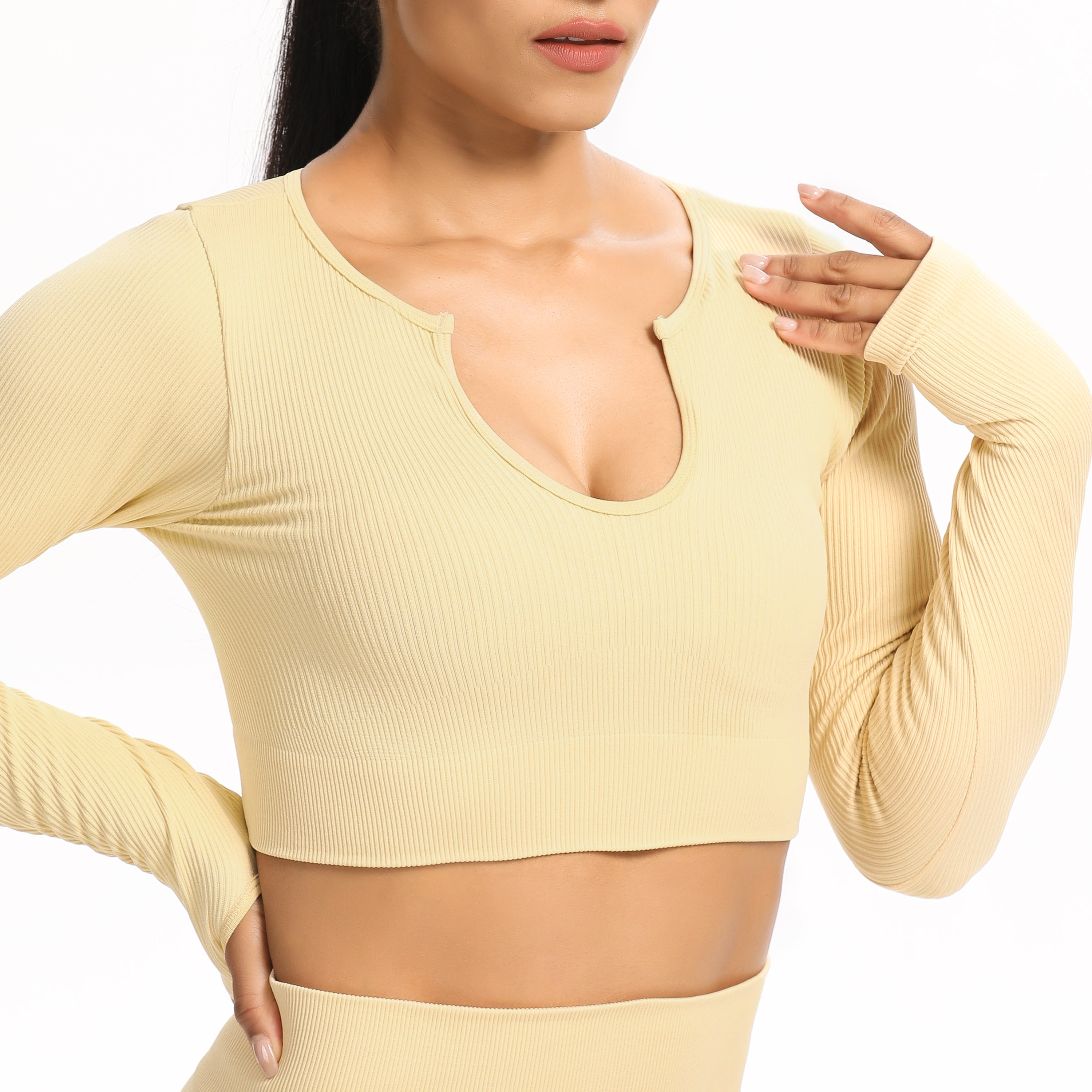 Top manches longues beige