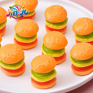 Nhà Máy Bán buôn giá cả phải chăng đầy màu sắc hộp trái cây hương vị kẹo Jelly, bánh hamburger hình dạng kẹo mềm, halal trẻ em lollipops - Product Image 2