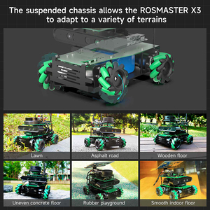 ROSMASTER X3 ROS2 Roboter mit Mecanum-Rad und Laser-Lidar über Python OPEN CV unterstützt Stromversorgung für Raspberry Pi 5