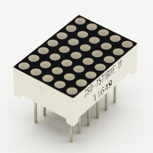 Jstronic 0,7 дюймов красный/синий/зеленый/белый 5x7 маленький 1,9 мм круглый 5*7 точечный матричный светодиодный дисплей - Product Image 1