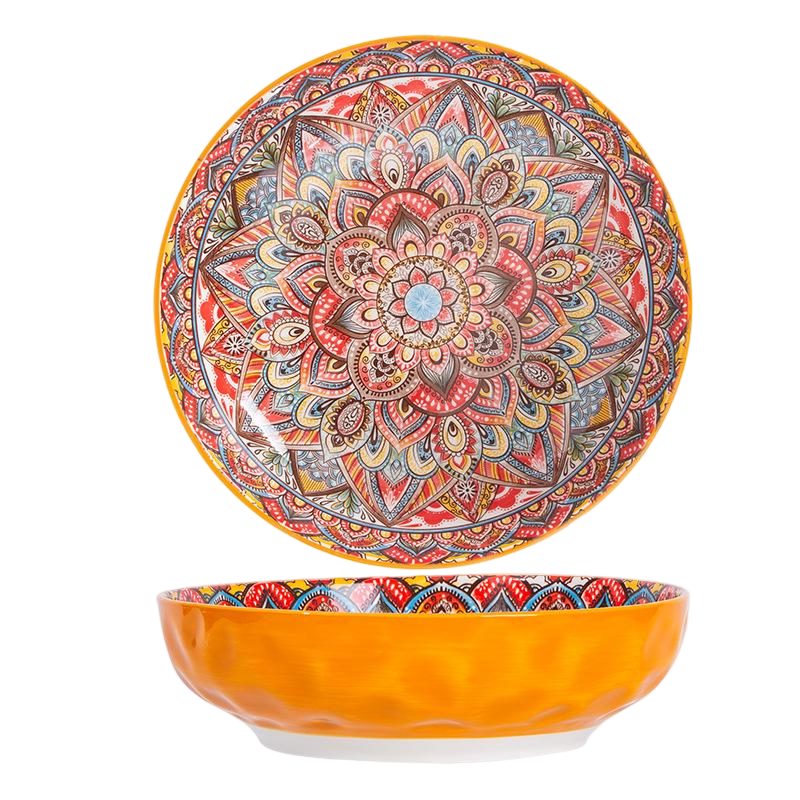 Orange 10-inch soup bowl