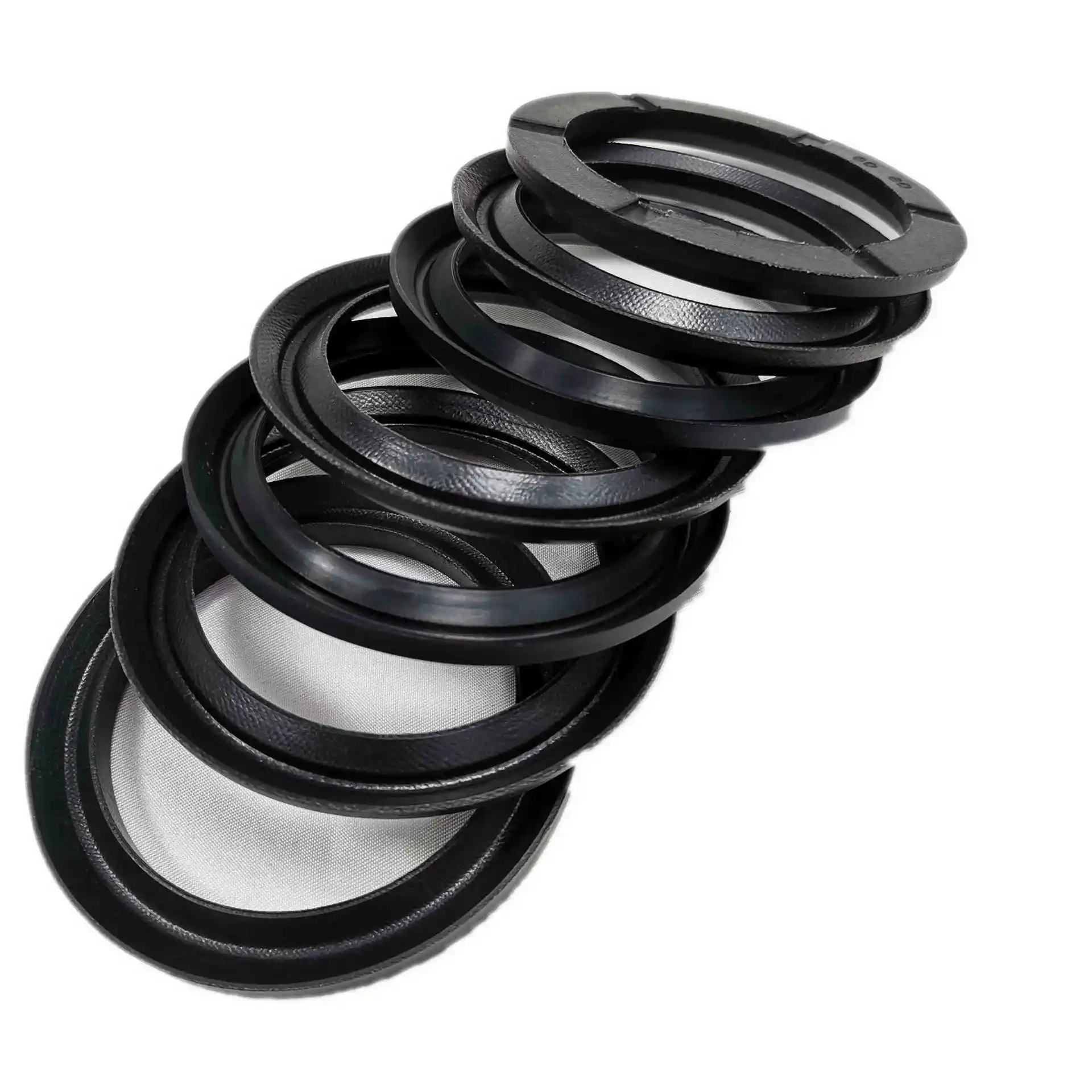 काले nbr रबर कपड़ा V-प्रकार संयुक्त अंगूठी सील पैकिंग सील के लिए हाइड्रोलिक सिलेंडर