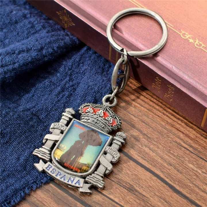 LLavero de recuerdo de España y Madrid, personalizado, producto nuevo