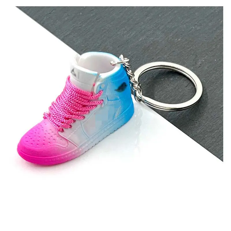 Оптовая продажа, брелок для ключей «Хамелеон AJ» с 3D мини-кроссовками, градиентом, обувью, баскетбольной обувью, подвеской, брелок для креативных подарков