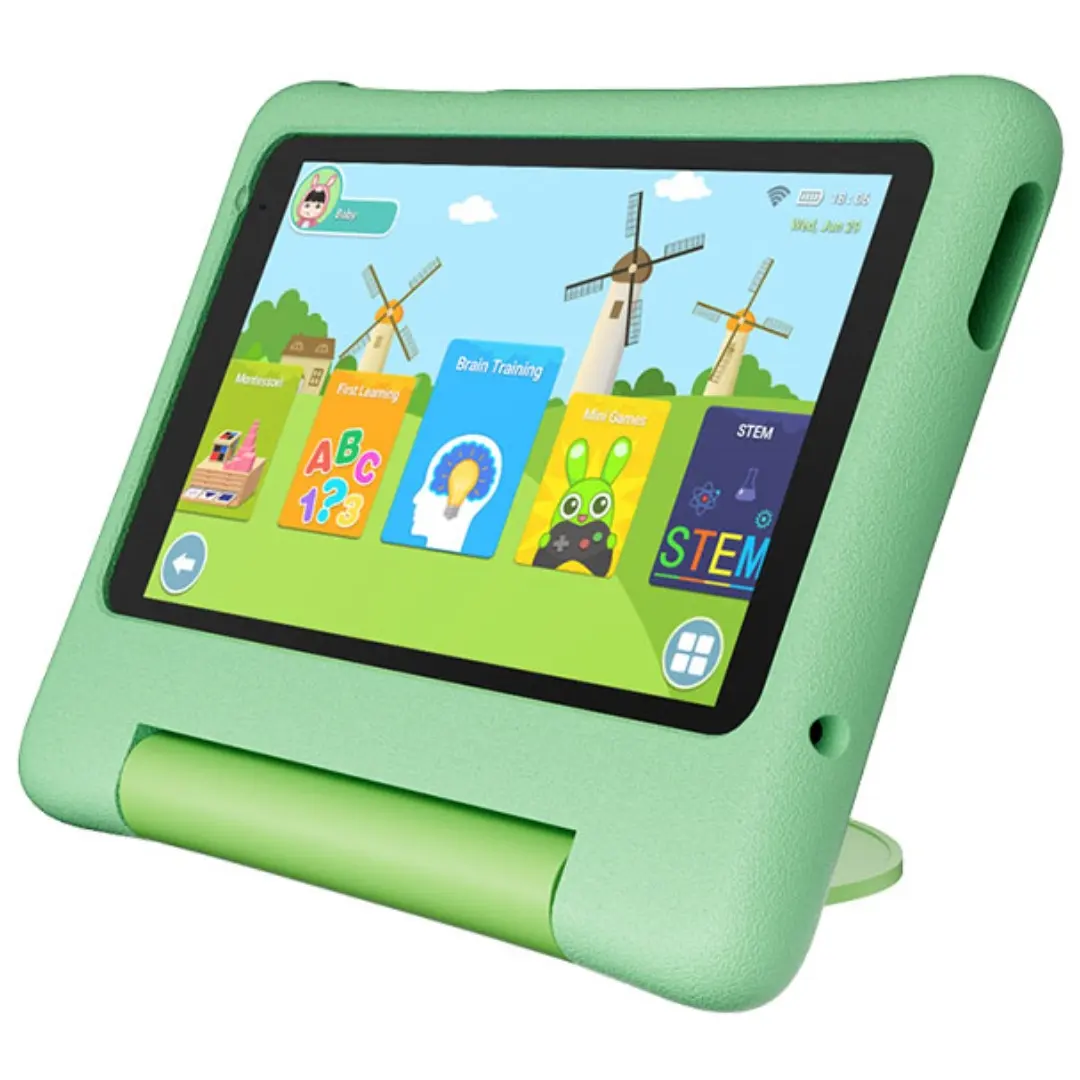 Tablet infantil Android de 7 polegadas 13.0 3GB 32GB para crianças aprendizagem Tablet tipo C tablet infantil com estojo de silicone